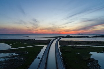 Sunset over Mobile Bay, Alabama 