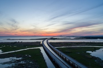Sunset over Mobile Bay, Alabama 