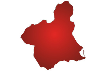 Mapa rojo de Murcia. © Gabrieuskal