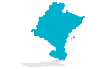 Mapa azul de Navarra. © Gabrieuskal