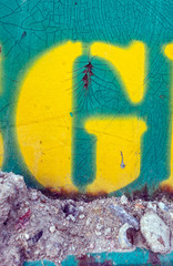 Written Wording in Distressed State Typography Found Letter G © squeebcreative