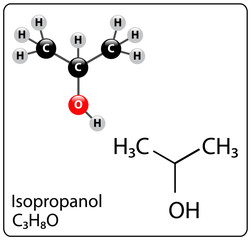 Isopropanol Molecule Structure