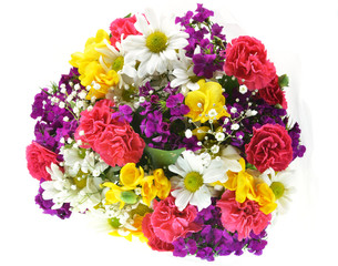 Fototapeta premium bouquet of flowers isolated on white background