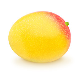 Red-yellow mature mango isolated on a white.