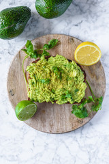 Fresh Vegan Avocado Toast with lemon and lime