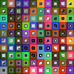 Shiny and glossy colorful 3d square shapes mosaic background. Vector illustration.