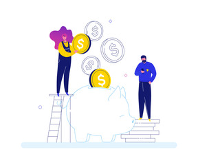 Financial success - modern flat design style colorful illustration