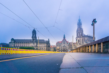 DRESDEN, GERMANY - July 23, 2017: street view of downtown Dresden, Germany