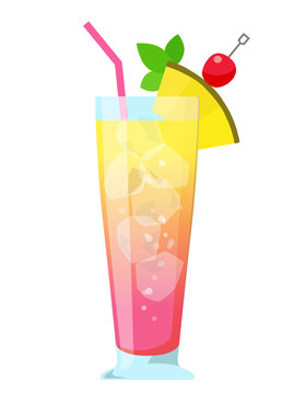 Tropical juice illustration
