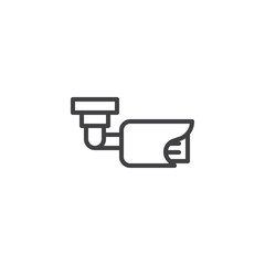 CCTV camera line icon. linear style sign for mobile concept and web design. Security Surveillance System outline vector icon. Symbol, logo illustration. Pixel perfect vector graphics