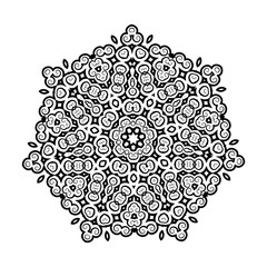 Beautiful round vintage lace round decoration vector