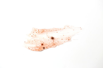 Sample of natural scrub on white background