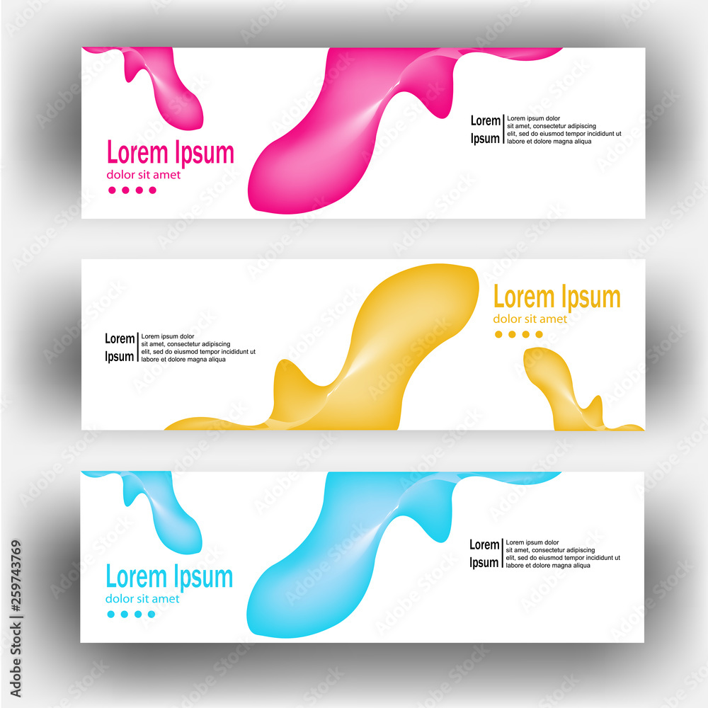 Wall mural abstract dynamic fluid geometric design banner web template. banner web design vector template