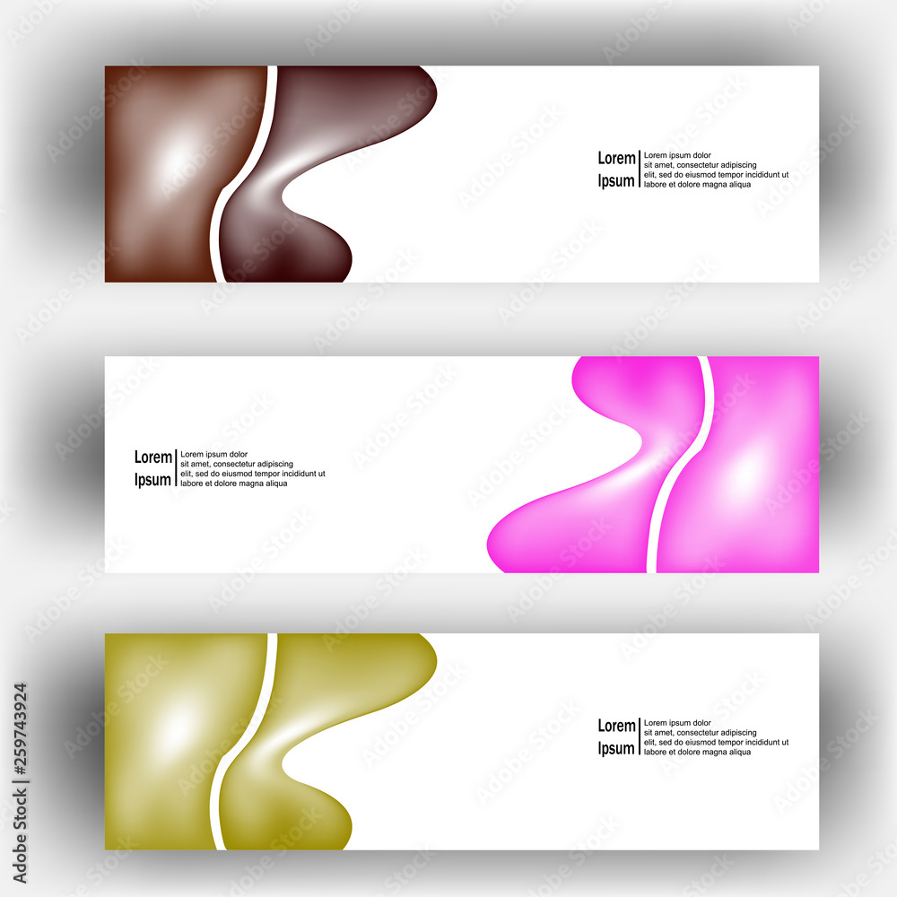 Wall mural abstract dynamic fluid geometric design banner web template. banner web design vector template
