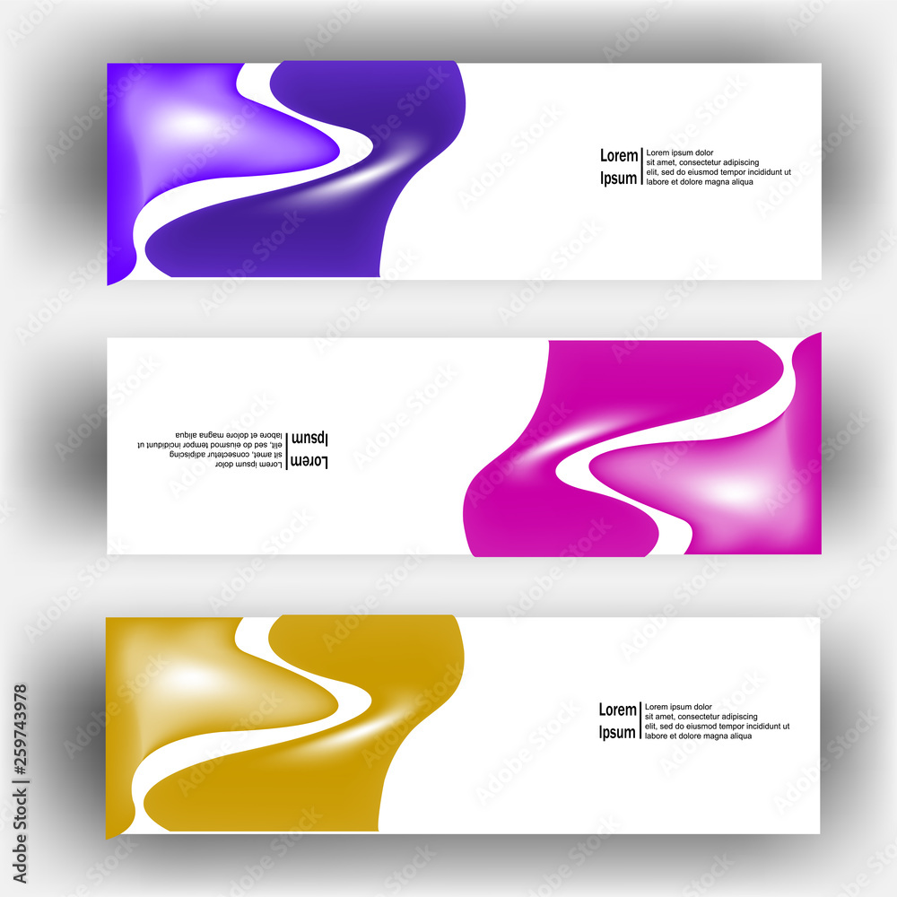 Wall mural abstract dynamic fluid geometric design banner web template. banner web design vector template