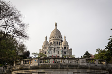 Fototapeta na wymiar The basilica of the Sacre Coeur in Paris - Paris, France