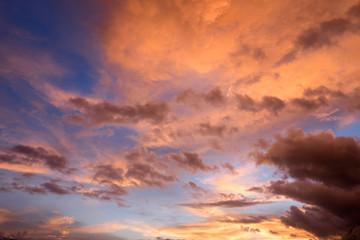 Fototapeta na wymiar Vivid colorful clouds