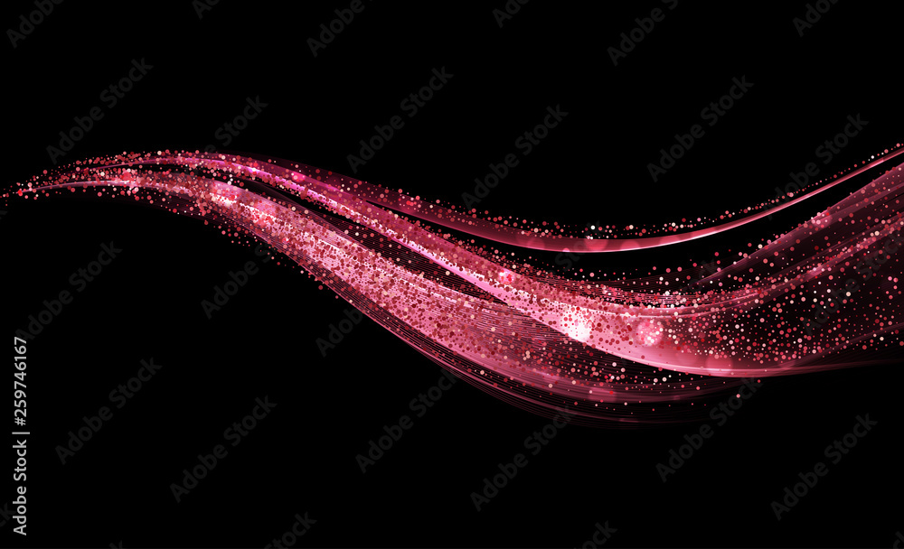 Poster Abstract shiny color gold wave design element