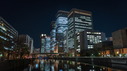 Fototapeta na wymiar Osaka by night