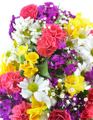 Obraz na płótnie Canvas bouquet of flowers on white background