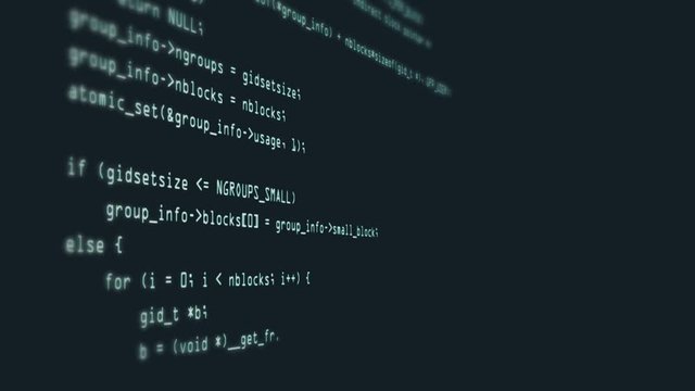 Footage of Programming code abstract technology background for software developer and Computer script concept