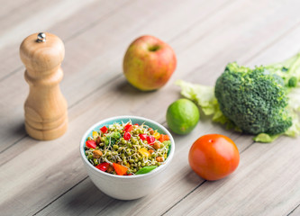 sprouted lentil salad
