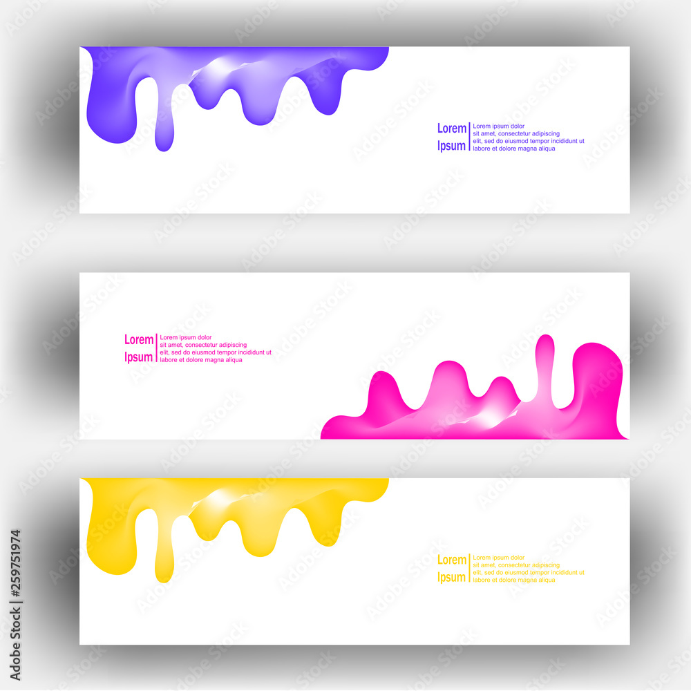 Wall mural abstract dynamic fluid geometric design banner web template. banner web design vector template