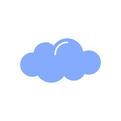 Cloud icon design on white background. Flat style vector illustration. 