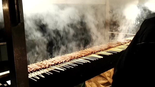 Arrosticini, traditional Abruzzese cuisine from the Italian region of Abruzzo, also known as "spiedini or spidducci" are made from sheep's meat or lamb
