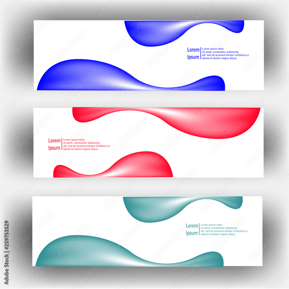 Wall mural abstract dynamic fluid geometric design banner web template. banner web design vector template