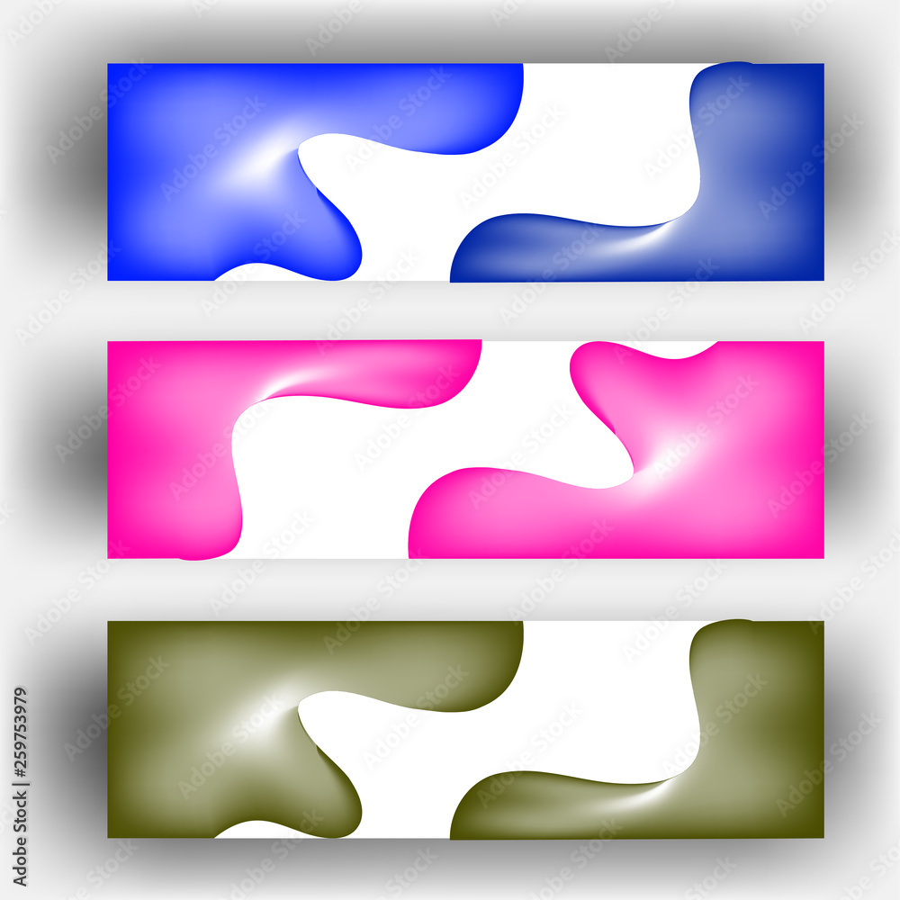 Wall mural abstract dynamic fluid geometric design banner web template. banner web design vector template
