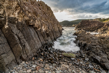 伊豆　爪木崎俵磯の景色