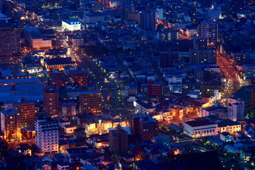 The atmosphere in the city at night in Japan..