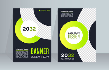 Vector abstract design banner template. Modern vector design
