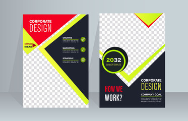 Business Brochure. Flyer Design. Leaflets a4 Template. Cover Book and Magazine.
