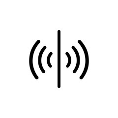 Sensor vector icon, signal symbol. Simple, flat design for web or mobile app