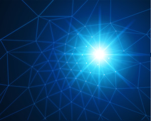 Obraz premium Abstract background wireframe polygonal 3d triangles shapes