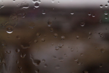 raindrops on the glass 