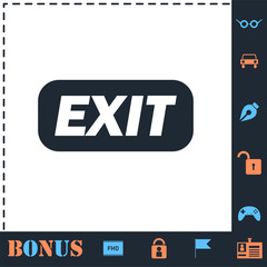 Exit icon flat