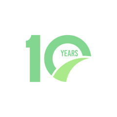 10 Year Anniversary Vector Template Design Illustration
