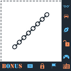 Metal Chain icon flat