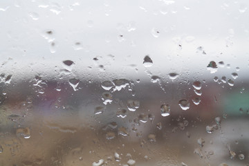 raindrops on the glass 