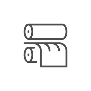 Printing rollers line icon