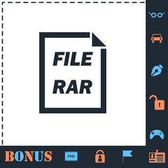 RAR File icon flat