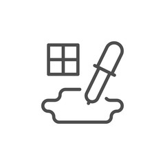 Color sampling line icon