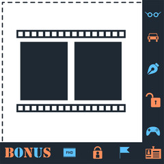 Film Frame icon flat