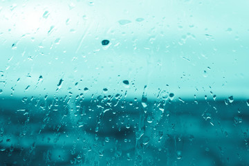 raindrops on the glass 