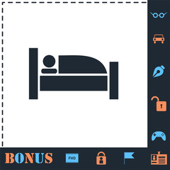 Sleep icon flat