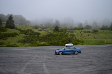 Fototapeta na wymiar Car with Mist