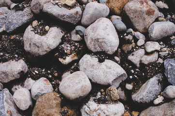 Rocks and stones and mud